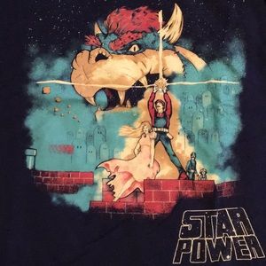 Star Power Mario Star Wars Parody Tee Size Small